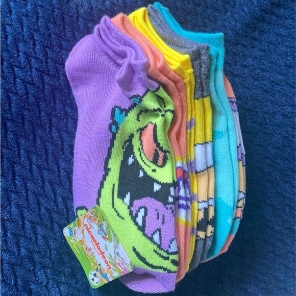NWT Nickelodeon Rugrats Socks No-show Socks 6 pairs shoe size 4-10 - Picture 7 of 7